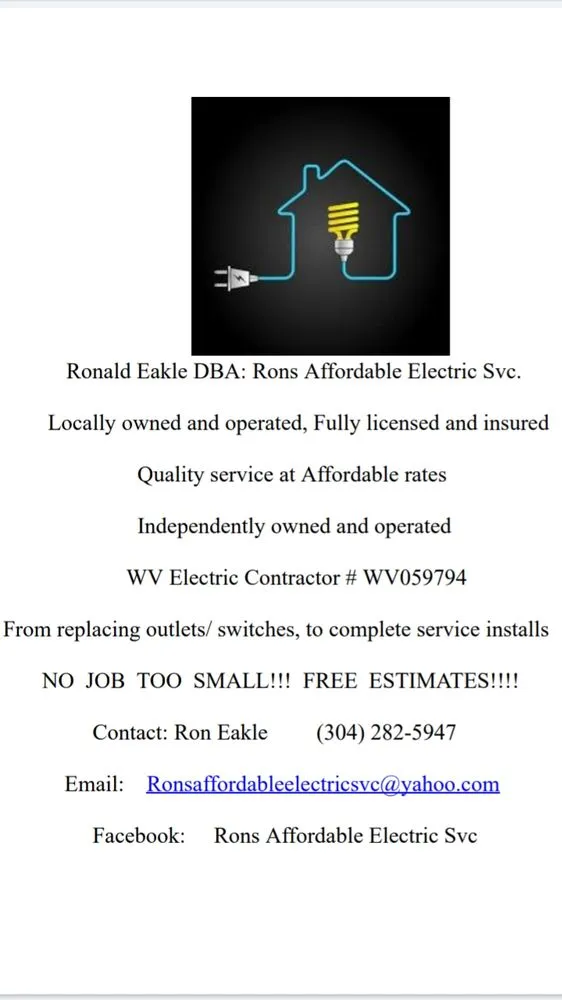 Slide of Rons Affordable Electric