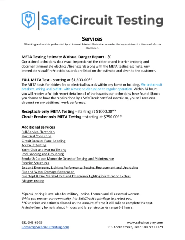 Slide of SafeCircuit Testing