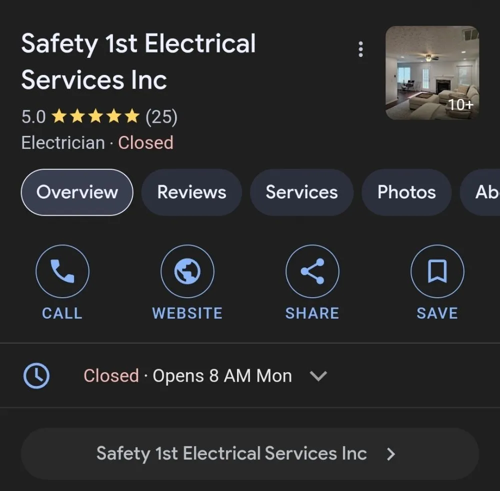 Slide of Safety 1st Electrical Services