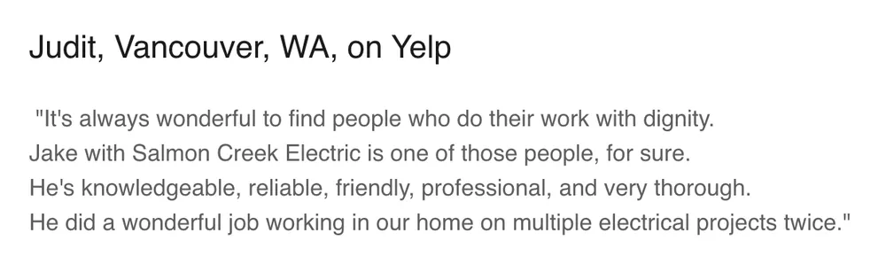 Slide of Salmon Creek Electric