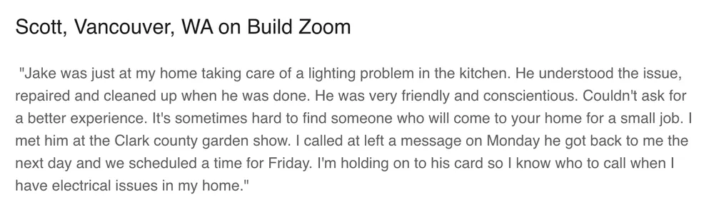 Slide of Salmon Creek Electric