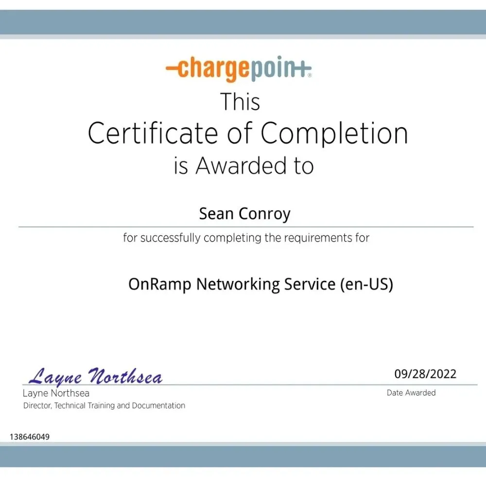 Trusted wiring installation in , by Sean Conroy