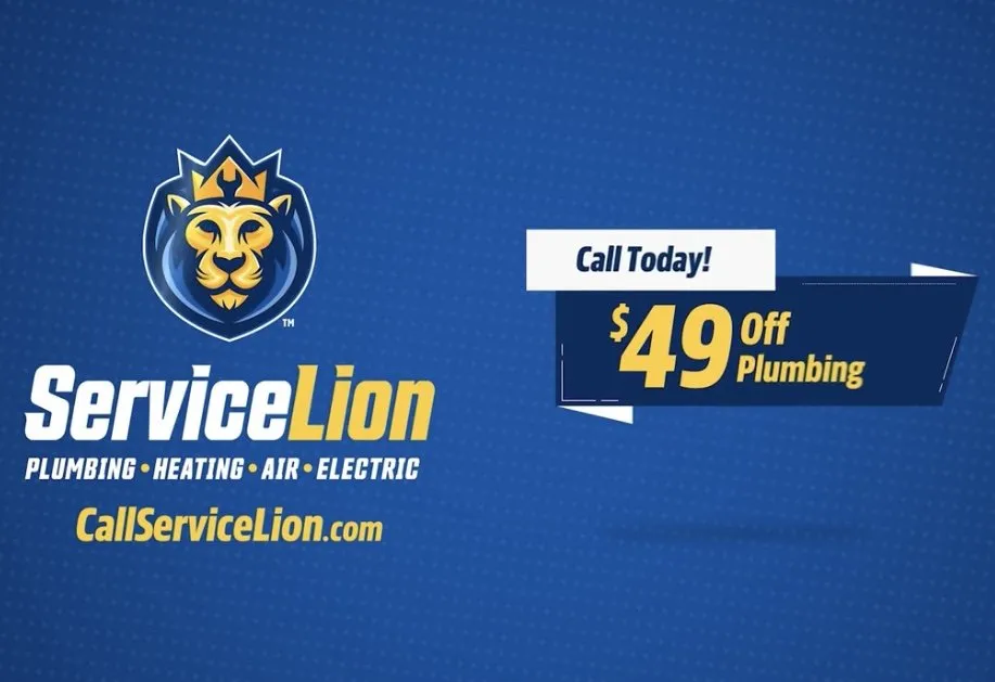 Slide of Service Lion Plumbing Heating Air Electric