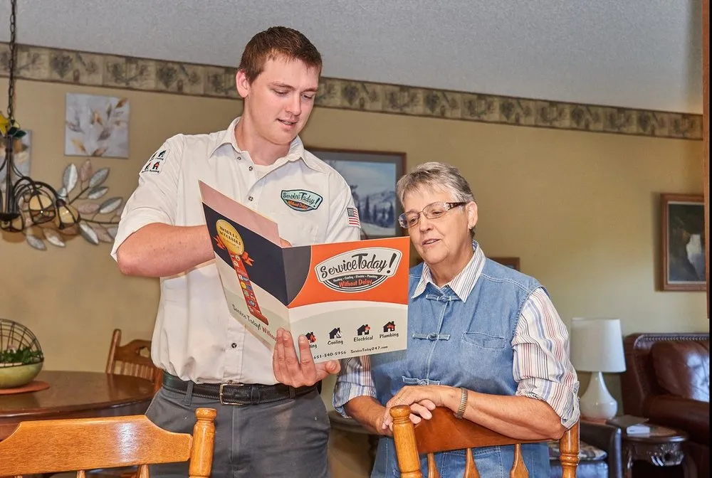 Slide of Service Today, Electrical, Cooling & Heating