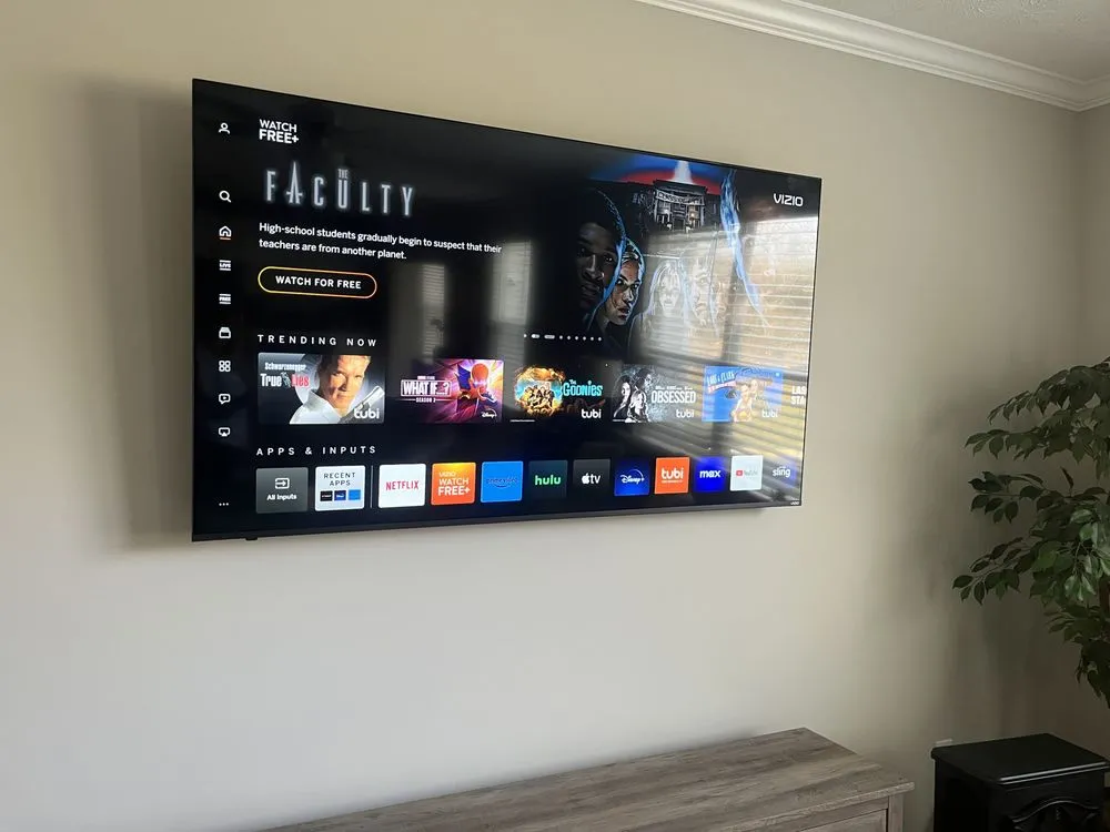 Slide of Sharp TV Mounting