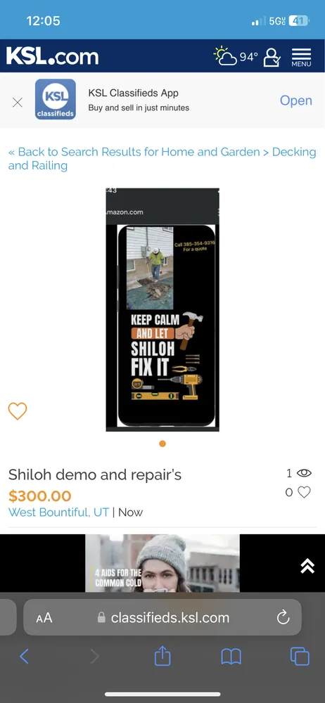 Slide of Shiloh’s Demolition and Clean Up