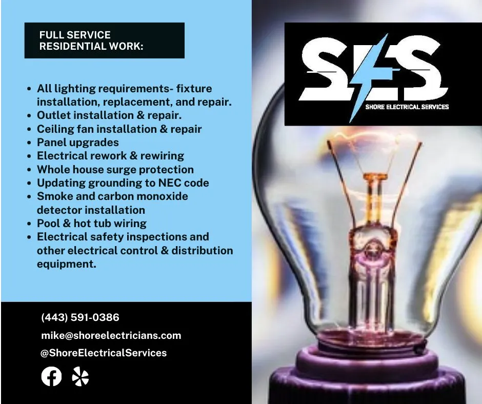 Professional lighting installation experts serving Glenelg, MD - Shore Electrical Services