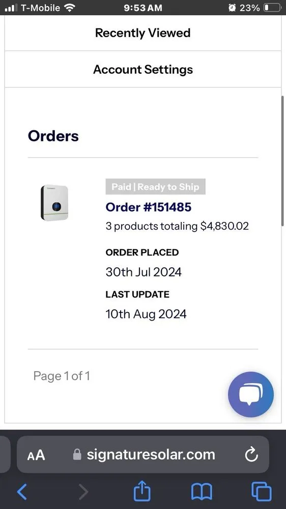 Slide of Signature Solar