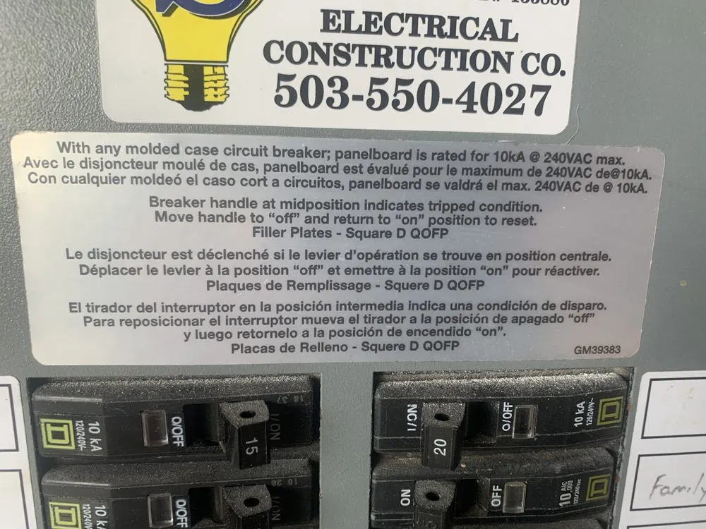 Licensed circuit breaker repair in , by Simpson Electrical Construction