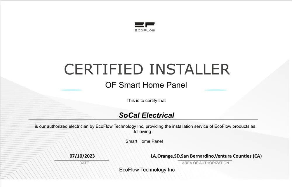 Slide of SoCal Electrical