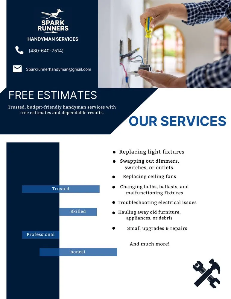 Slide of Spark Runners Handyman Services