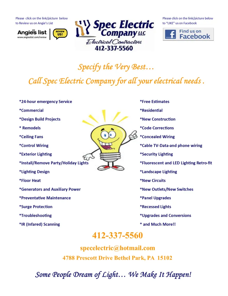 Slide of Spec Electric Company