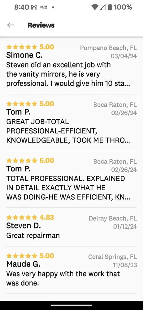 Slide of Steveb the handyman