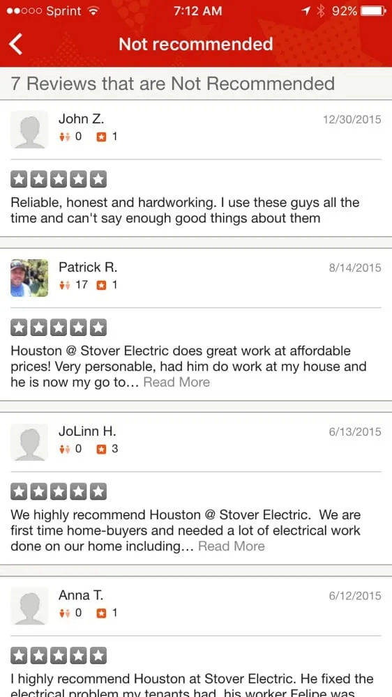 Slide of Stover Electric