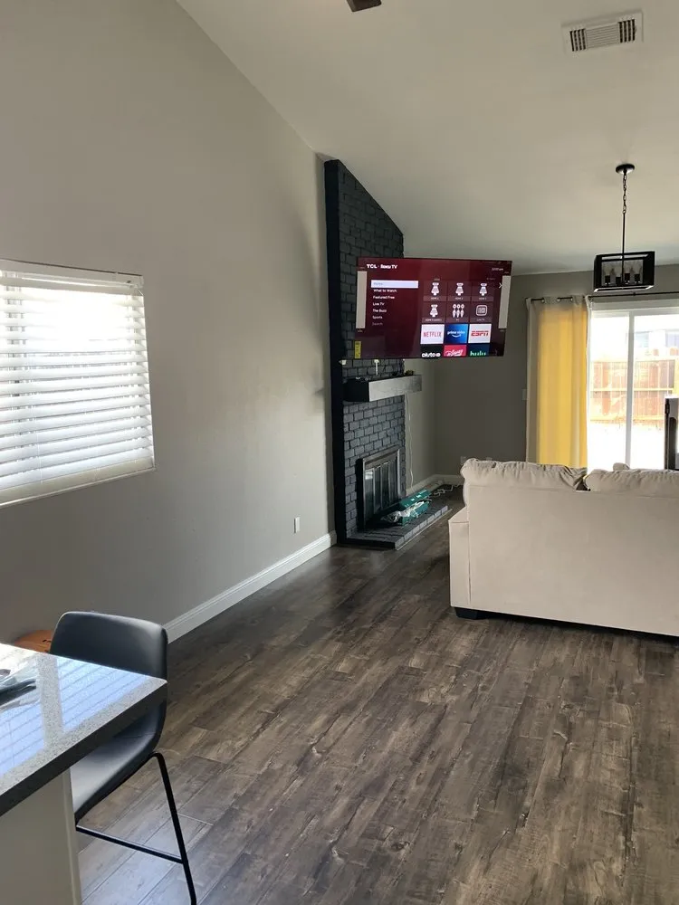 Slide of Straight Line TV Installations