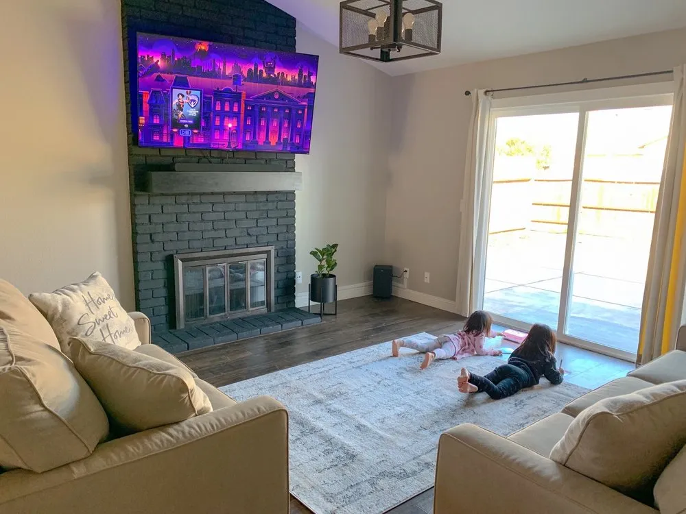 Slide of Straight Line TV Installations