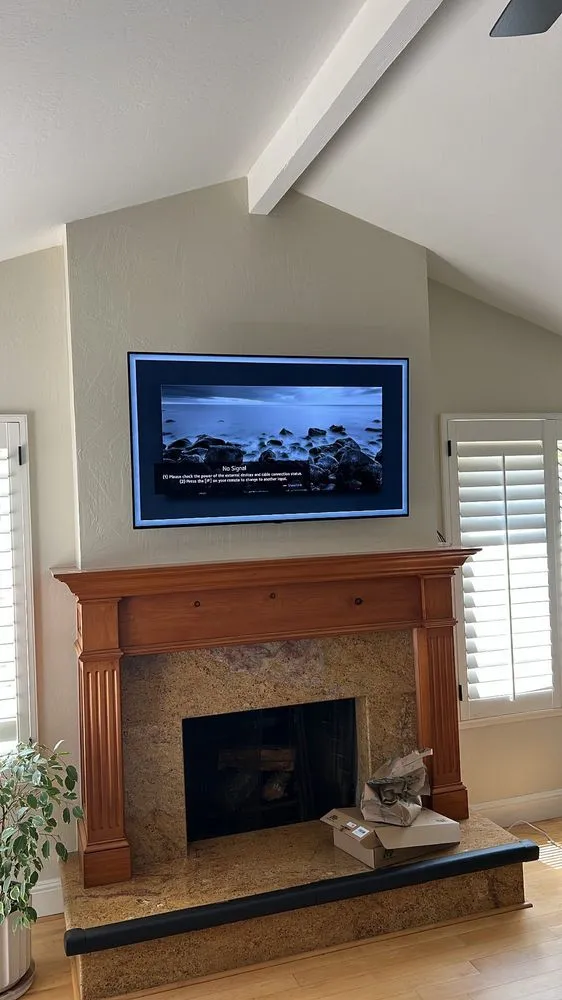 Slide of Straight Line TV Installations