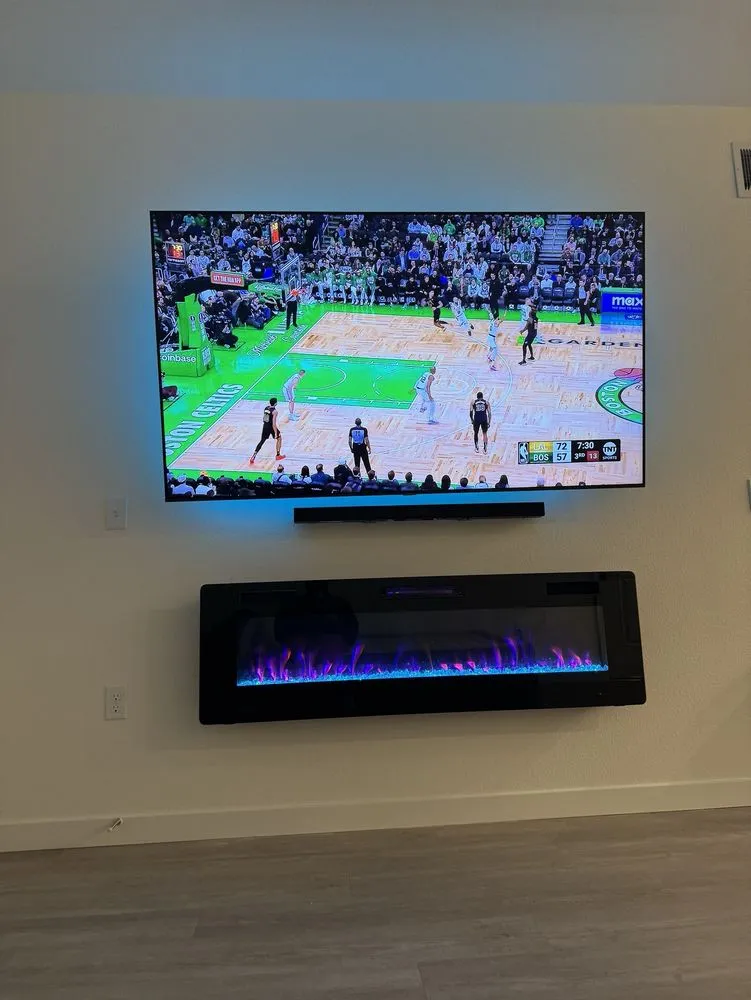 Slide of Straight Line TV Installations