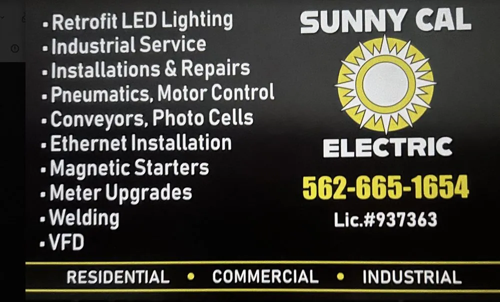 Slide of Sunny Cal Electric