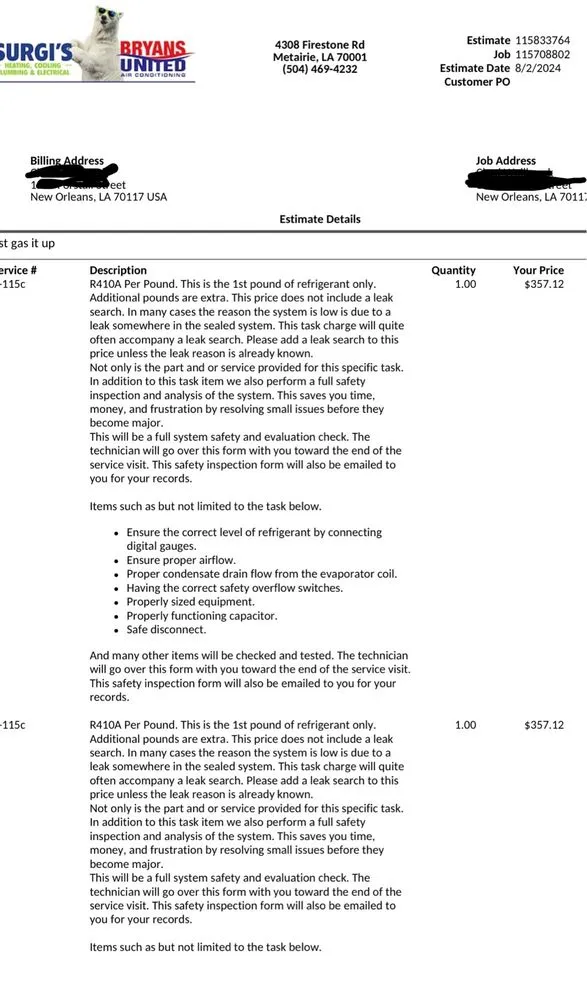 Slide of Surgi's Heating, Cooling & Plumbing