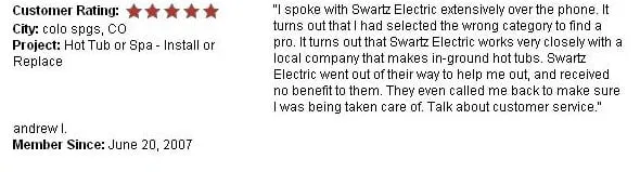 Slide of Swartz Electric