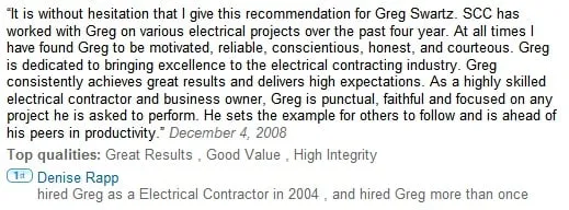 Slide of Swartz Electric