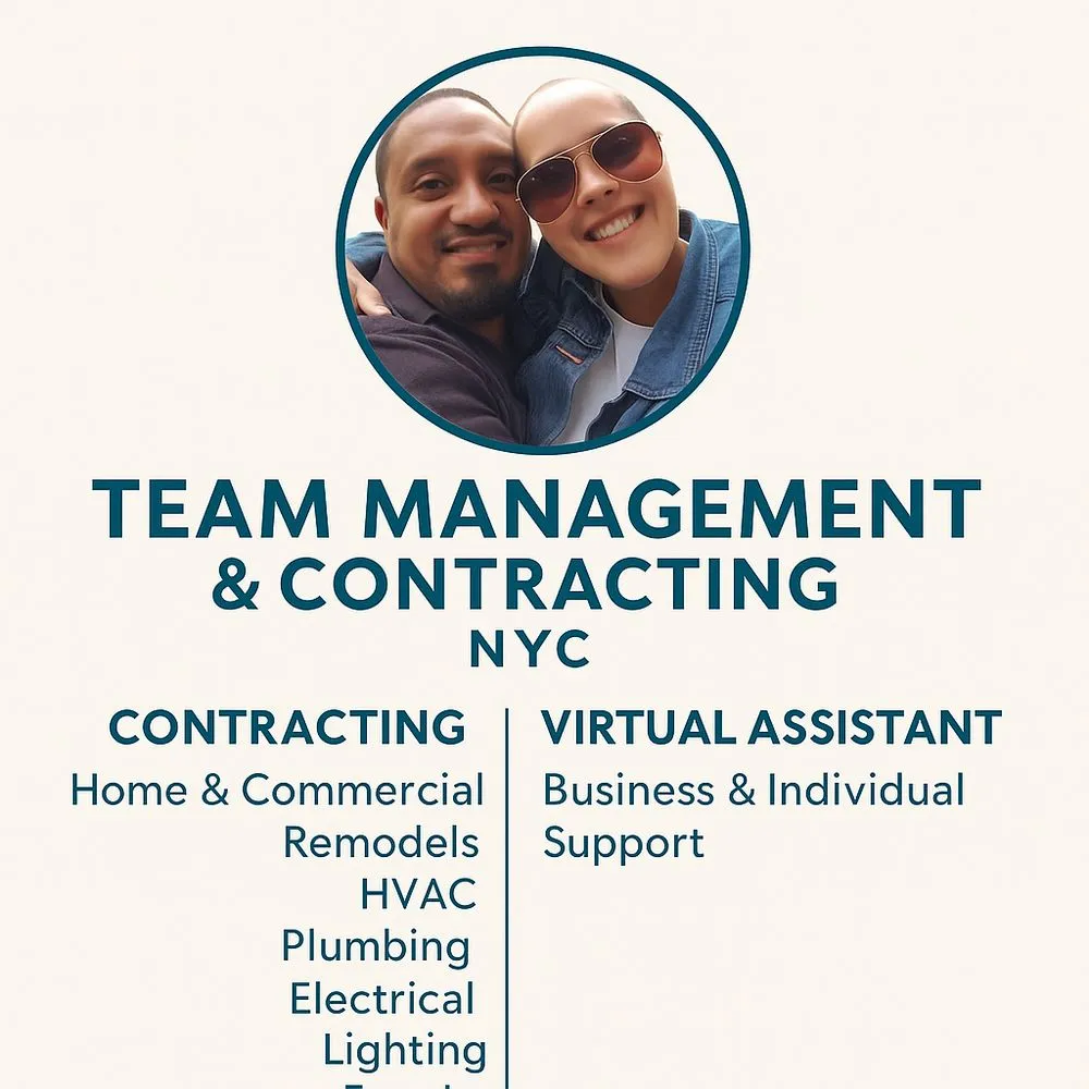 Slide of Team management contracting services