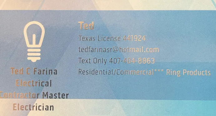 Slide of Ted C Farina Electrical Contractor