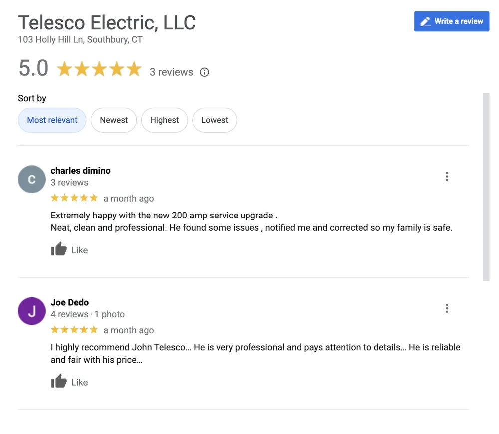 Slide of Telesco Electric