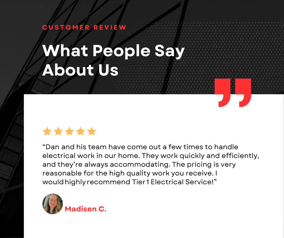 Reliable electrical repair service in ,  - Tier 1 Electrical Service