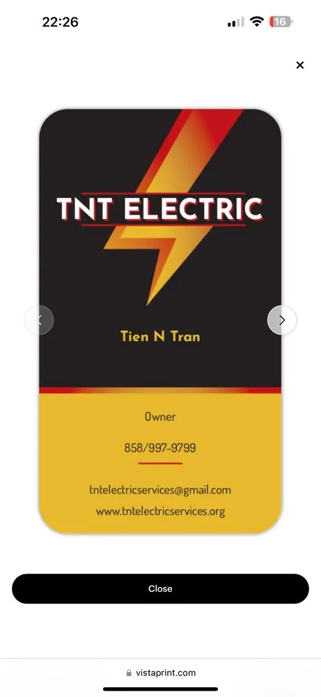 Slide of TNT Electric