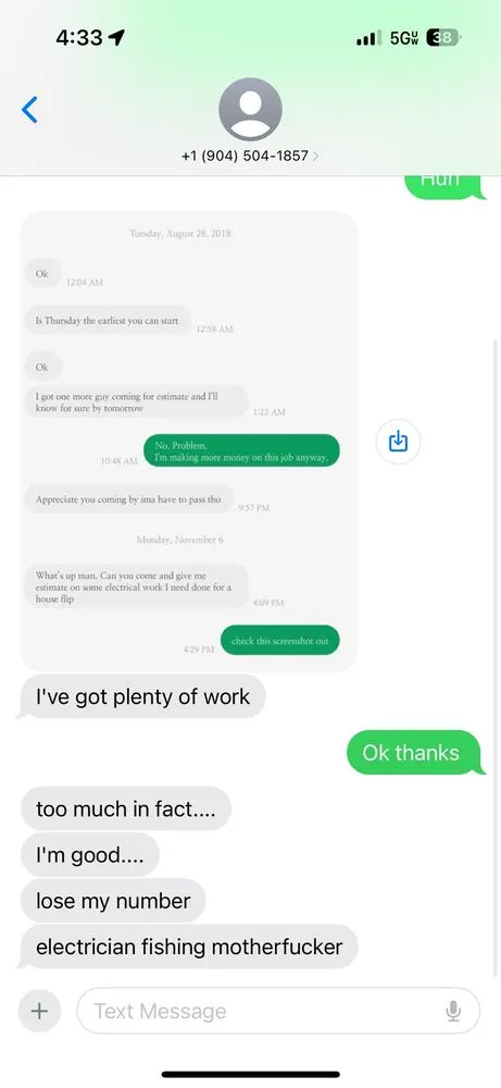 Slide of Tommy Frye The Electrical Guy