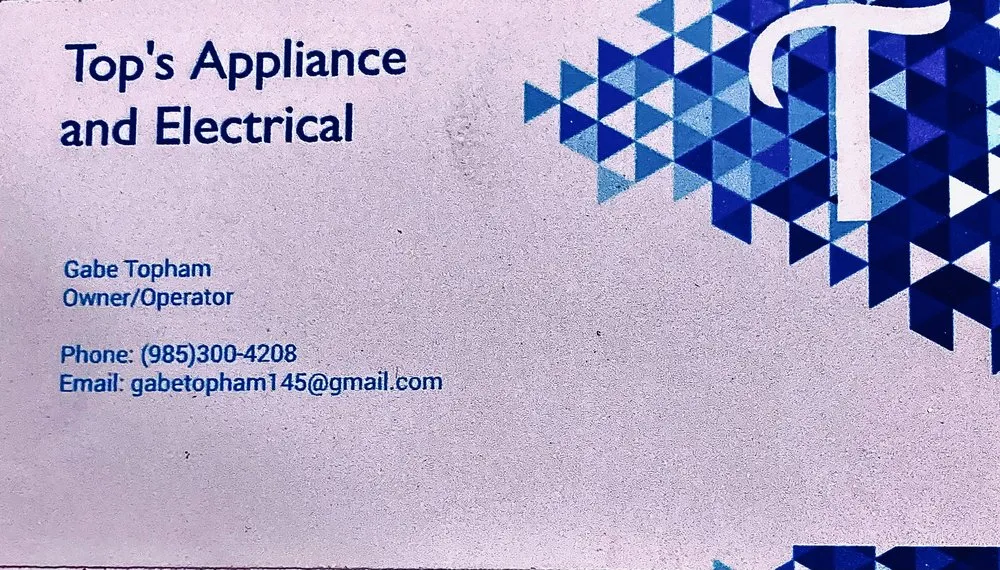 Slide of Top’s Appliances and Electrical