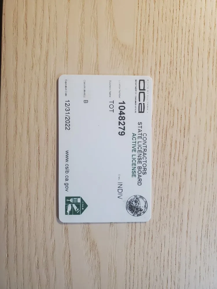 Slide of TOT General Contractor