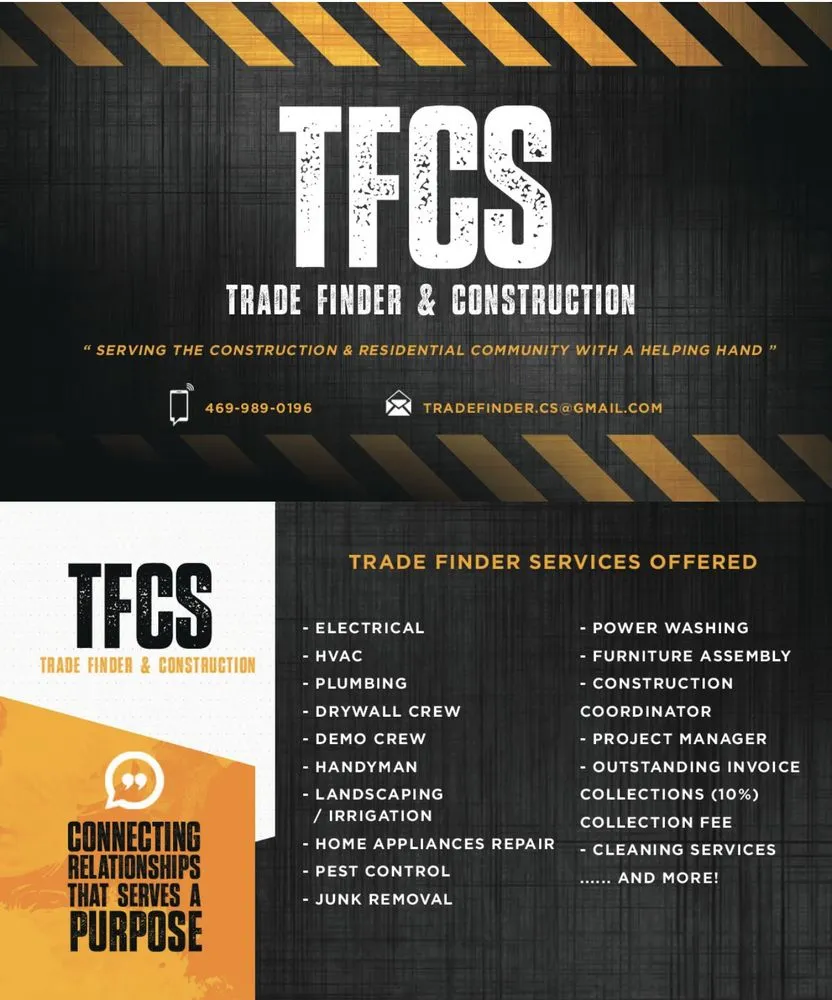 Slide of Trade Finder & Construction Services