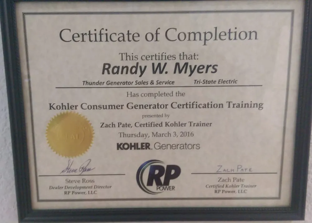 Slide of Tri State Electric