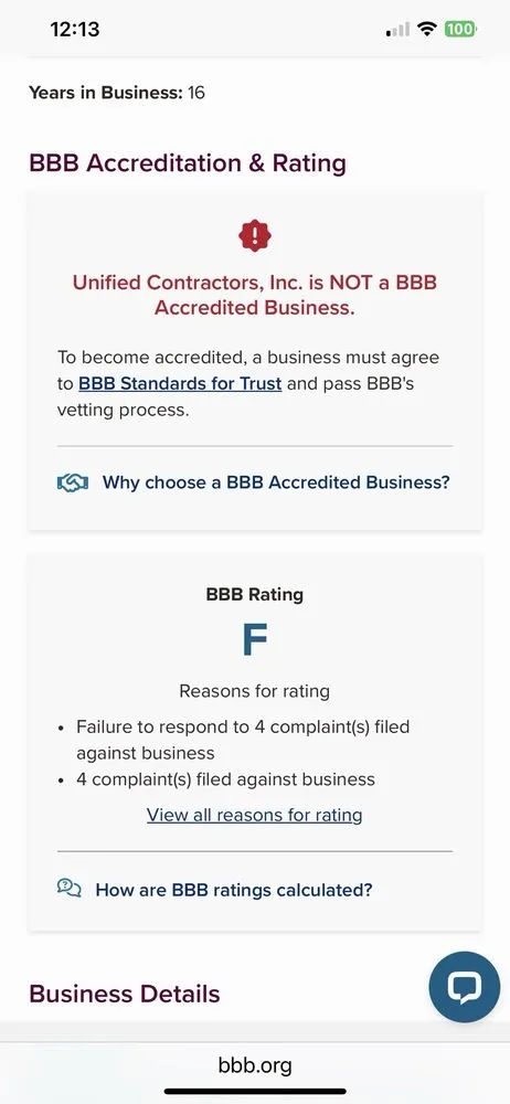 Slide of Unified Contractors