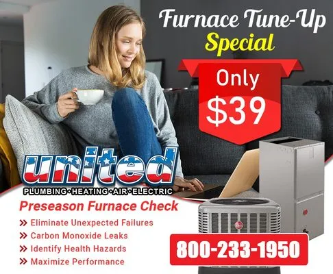 United Plumbing Heating Air & Electric Logo