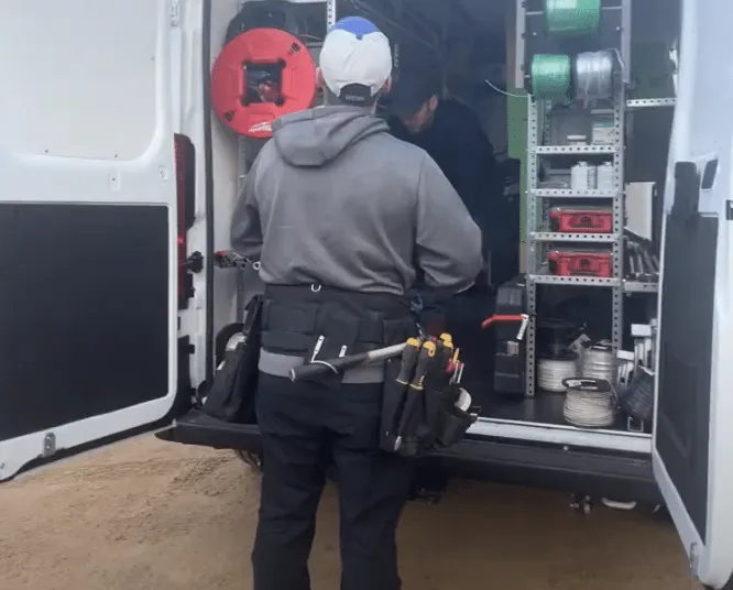 Emergency wiring installation in , by Vector Services