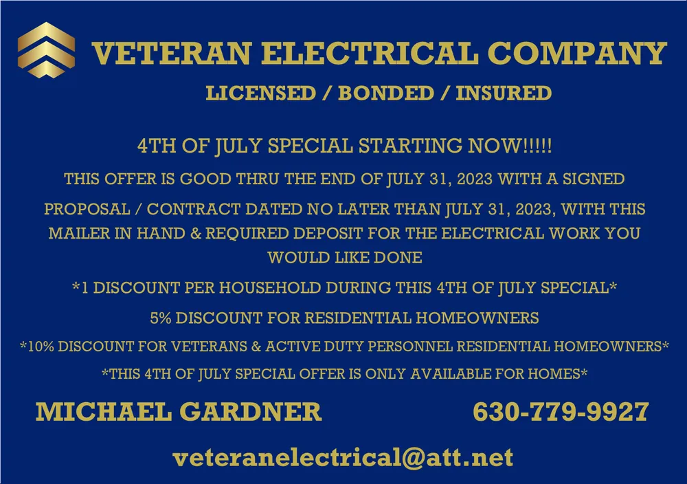 Slide of Veteran Electrical Company