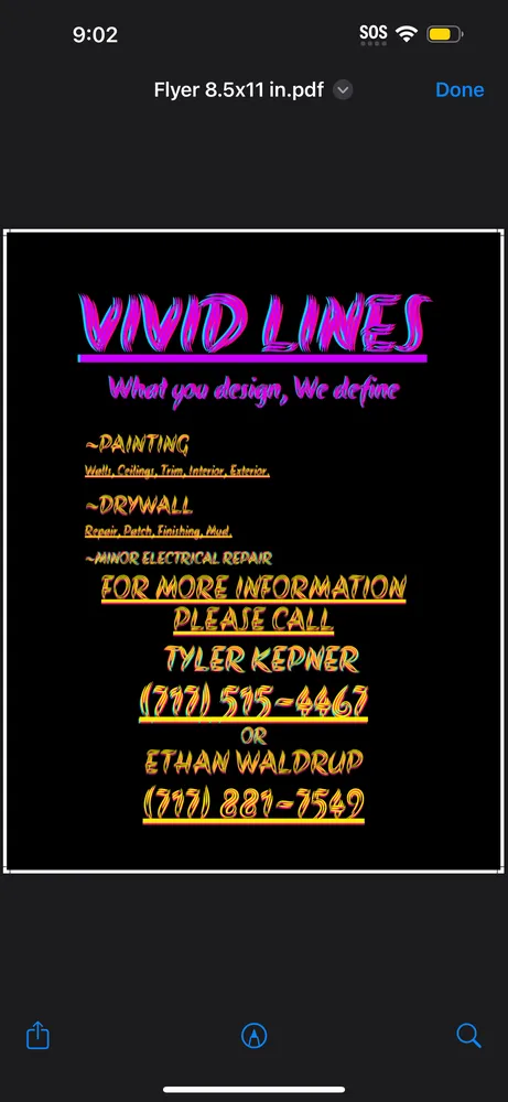 Slide of Vivid Lines