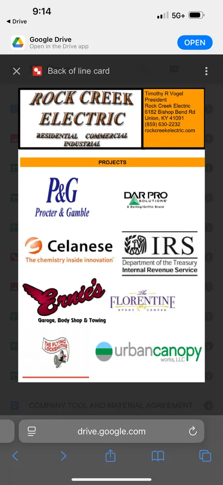 Slide of Vogel Electric