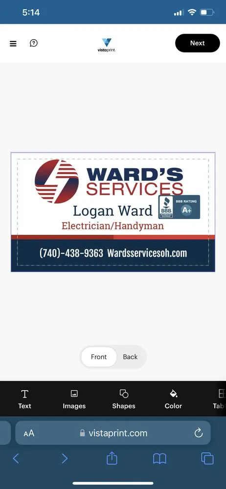 Slide of Ward's Services