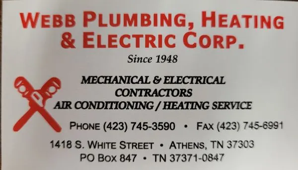 Webb Plumbing Heating & Electric Corp