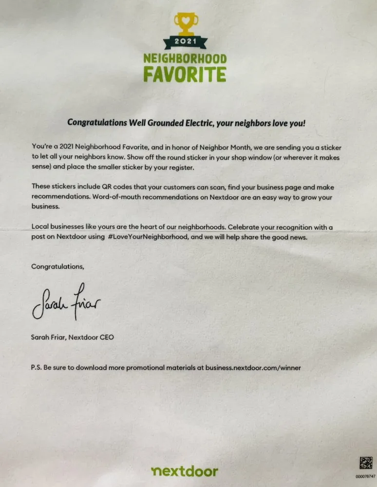 Slide of Well Grounded Electric