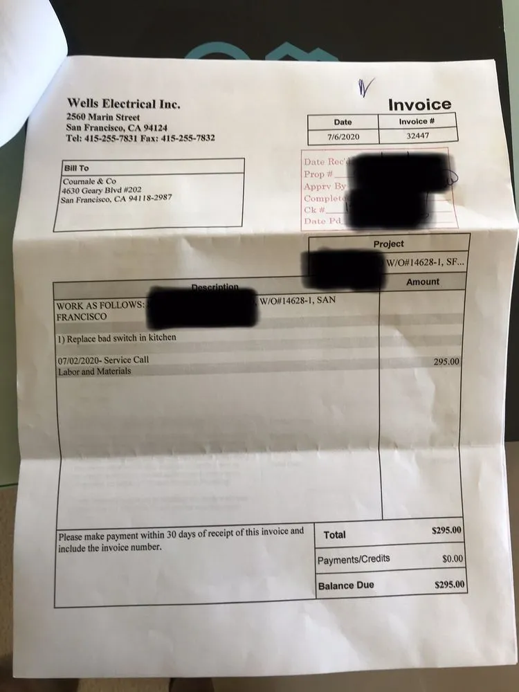 Slide of Wells Electrical