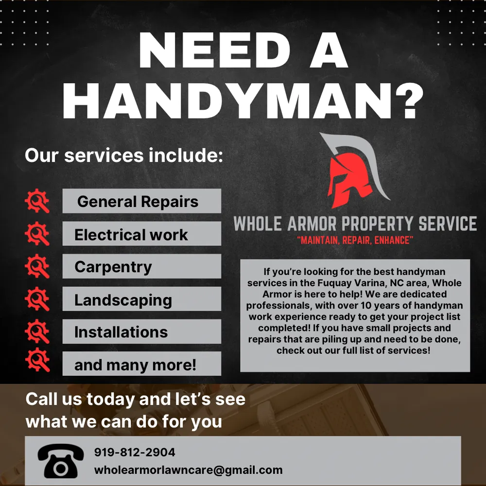 Licensed wiring installation experts serving Fuquay-Varina, NC - Whole Armor Property Services