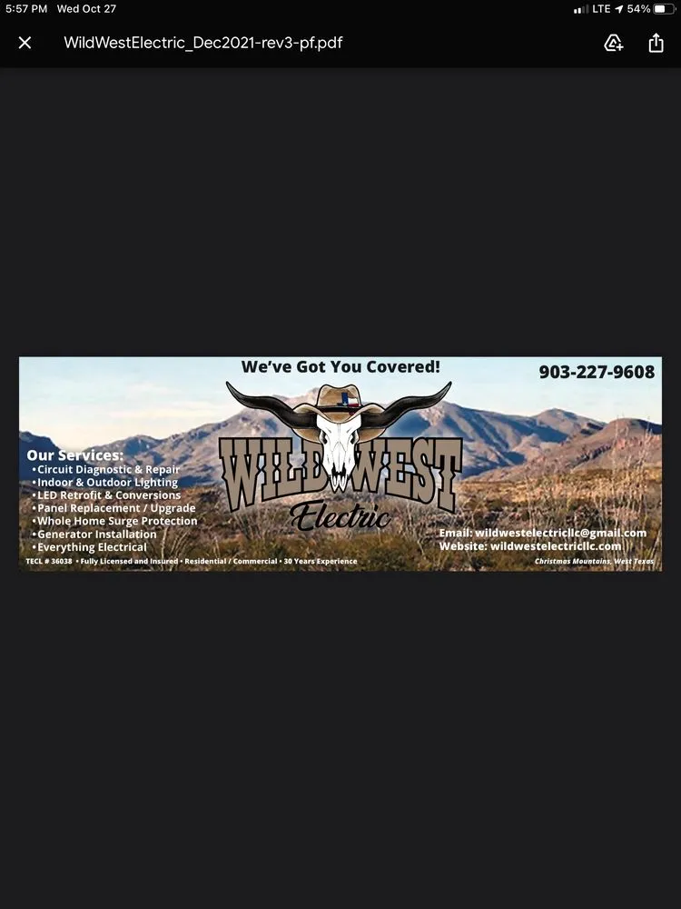 Reliable panel upgrade in Ector, TX by Wild West Electric