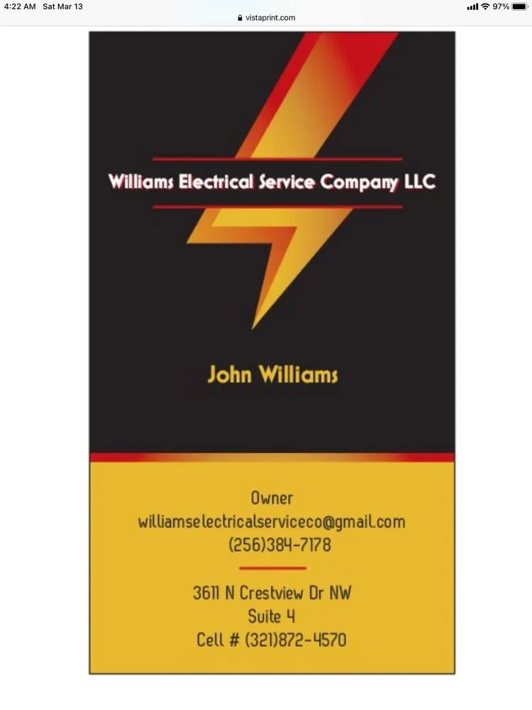 Slide of Williams Electrical Service
