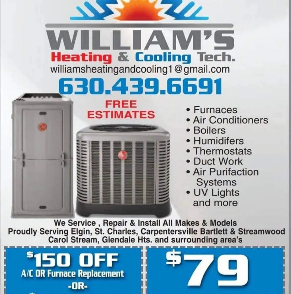 Slide of William's Heating & Cooling Tech